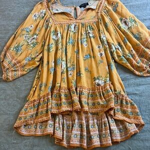 Bohemian hippie floral top